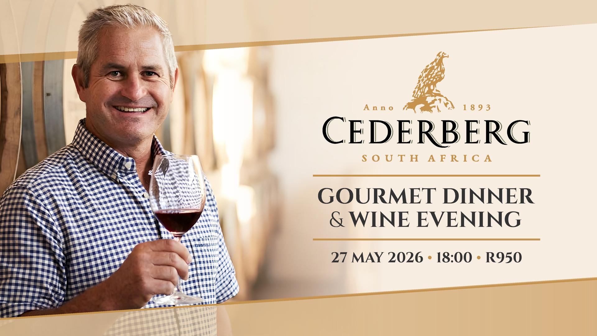 Cederberg Wine Evening & Gourmet Dinner - 2026.05.27
